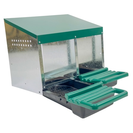 Гнездо для кур несушек HobbyFarm 2 секции с яйцесборником