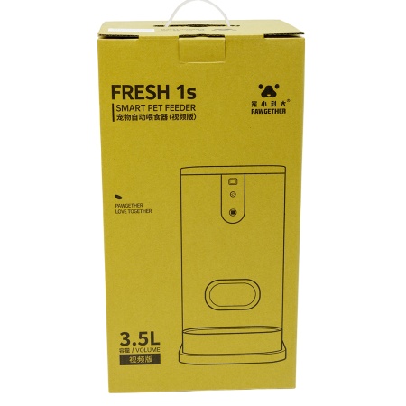 Автокормушка для собак и кошек Pawgether F1S 3,5 л с видеокамерой и голосовой связью, датчиком движения и управлением через смартфон (iOS, Android)