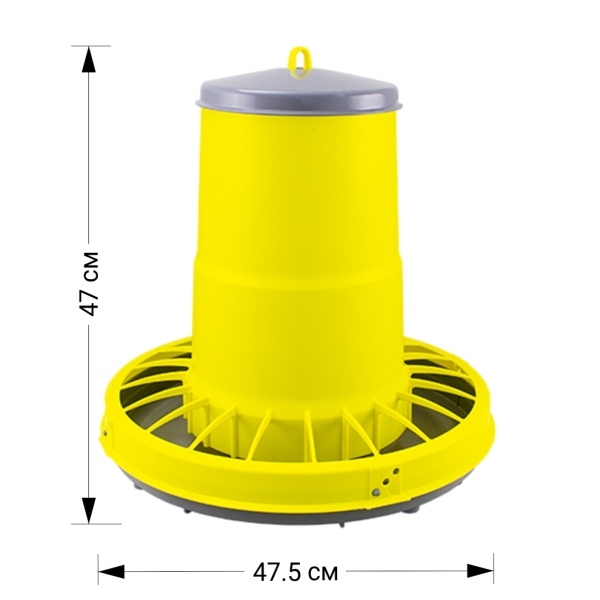 Кормушка бункерная COMPACTA 15.5 кг пластик с разделительной решеткой