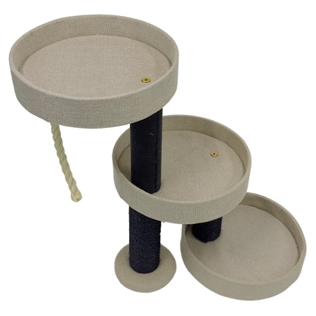 Когтеточка-комплекс с канатом 60х30х60 см, кремовый