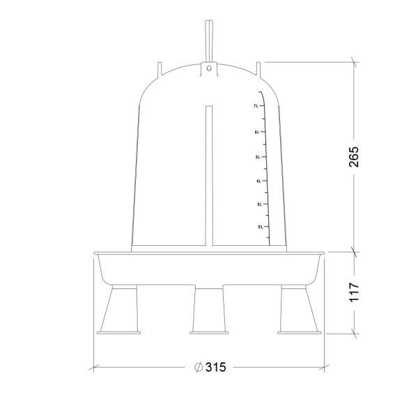 Поилка вакуумная ECO 8 л с ручкой на ножках, 2 шт.