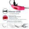 Ошейник светящийся светодиодный для собак с USB зарядкой 70 см, прозрачный с розовым