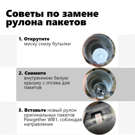 Поилка-кормушка дорожная Pawgether PT1 для собак и кошек, 4 в 1, серая