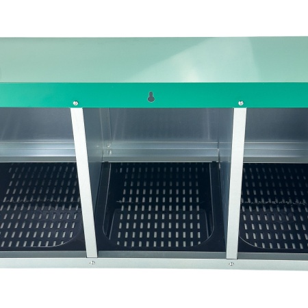 Гнездо для кур несушек HobbyFarm 4 секции наружное крепление с яйцесборником