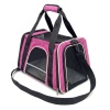 Сумка переноска складная для собак и кошек 45х30х30 см, розовая