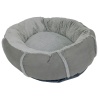 Лежак подушка Pet Choice для собак и кошек, круглый 56х56х15 см, меховой, серый