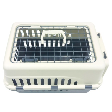 Переноска Safari Range 50х35х32 см для кошек и собак Pet Choice с металлической верхней решеткой, серый