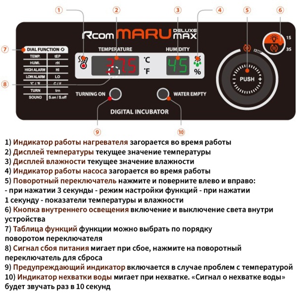 Выводной инкубатор Rcom Maru 100 Hatcher/Brooder Deluxe автоматический для яиц