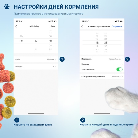 Автокормушка для собак и кошек Pawgether F1S 3,5 л с видеокамерой и голосовой связью, датчиком движения и управлением через смартфон (iOS, Android)