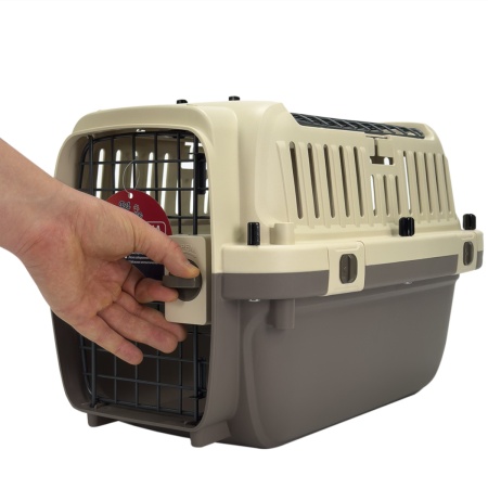 Переноска Superior Range 51х33х33 см для кошек и собак Pet Choice с креплением к ремню безопасности автомобиля и металлической верхней решеткой