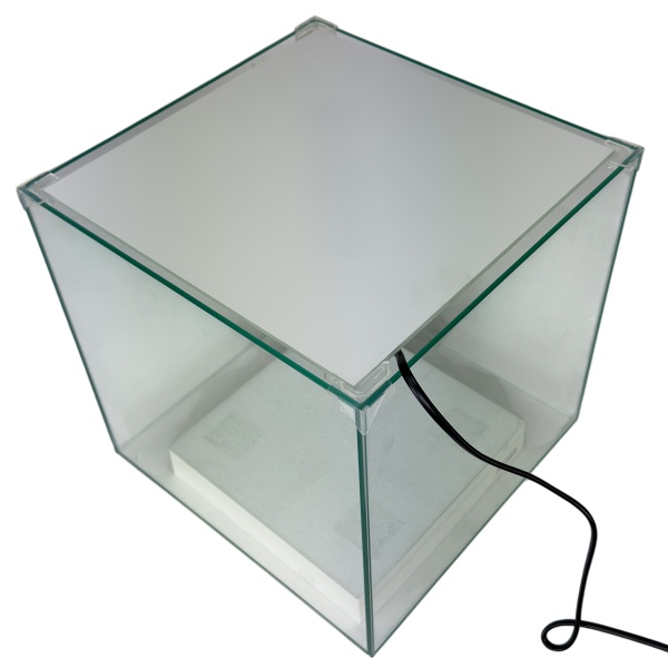 Аквариум Newa Ego LID, EL 30W, 28 л панорамный, LED освещение, белая стеклянная крышка