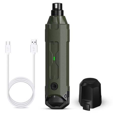 Гриндер для кошек и собак Petwant N60 USB, подсветка, LED индикатор, 6 скоростей, зеленый