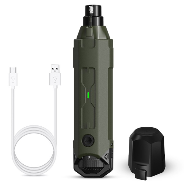 Гриндер для кошек и собак Petwant N60 USB, подсветка, LED индикатор, 6 скоростей, зеленый