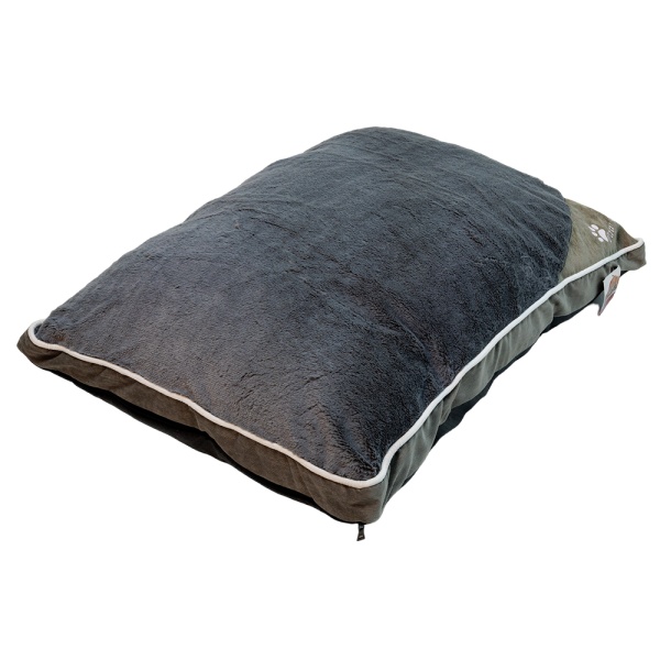 Лежак подушка Pet Choice для собак, 64х48х15 см, со съемным чехлом, серый
