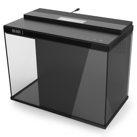 Аквариум Pawgether CK1S COOKE 30 л, WI-FI, с фильтром, LED-лампой и автокормушкой черный