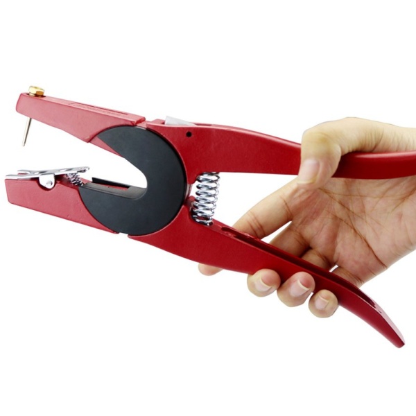 Биркач для установки ушных бирок универсальный, красный