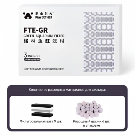 Фильтрующий картридж для аквариумов Pawgether GR1s Mini Minis, 3 шт.