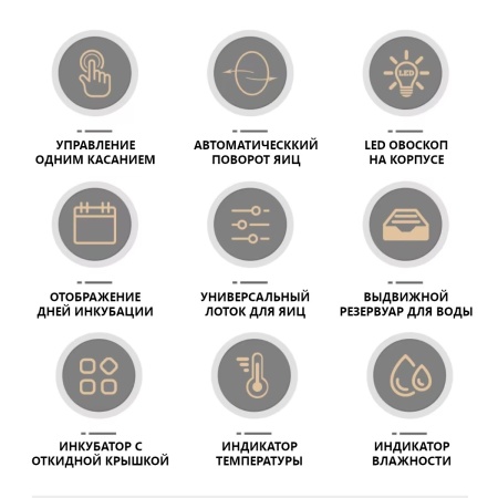 Инкубатор HHD 36 автоматический с овоскопом на 36 яиц