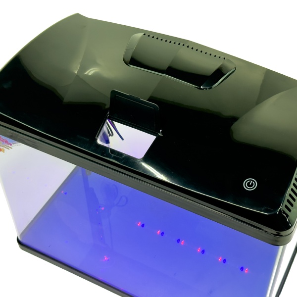 Аквариум с тумбой Boyu EC-600 панорамный, 66 л, с фильтром и LED-лампой, черный