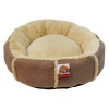 Лежак подушка Pet Choice для собак и кошек, круглый 66х66х15 см, меховой, бежевый