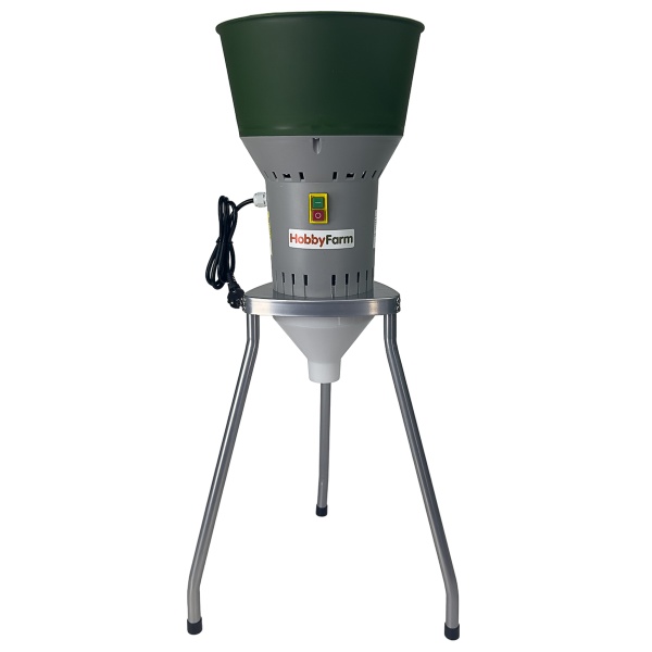 Зернодробилка HobbyFarm EM-50WL, на ножках для измельчения зерна электрическая с функцией мельницы / в комплекте 4 сита