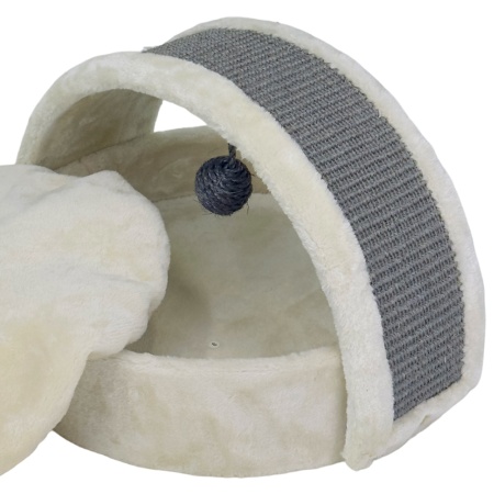 Когтеточка-лежак 40х42х30 см, кремовый