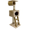 Когтеточка-комплекс с домиком 40х35х109 см, бежевый
