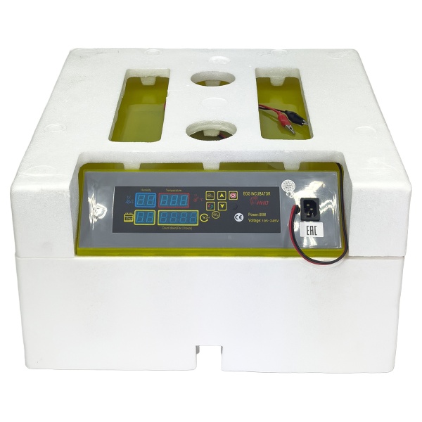 Инкубатор HHD 48 автоматический 220В/12В от сети и аккумулятора на 48 яиц