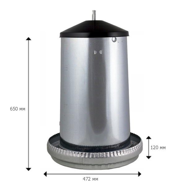 Кормушка бункерная 40 кг оцинкованная сталь