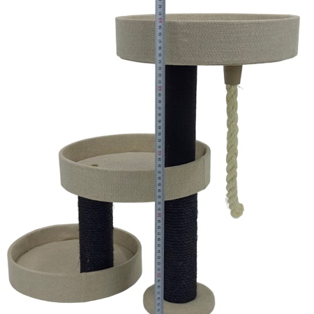 Когтеточка-комплекс с канатом 60х30х60 см, кремовый